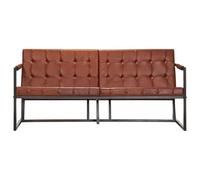 Eleganz Futon Divano 3 posti in vera pelle di capra marrone - Divano soggiorno durevole e confortevole per strutture moderne