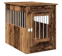 Eleganz Gabbia per cani in stile mobili | effetto legno antico 55 x 80 x 68 cm | elegante e salvaspazio per il soggiorno | robusto design in legno | perfetto per cani fino a 25 kg