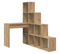 Eleganz Grande ufficio scrivania angolare in legno - 101,5 x 149,5 x 149,5 x 149,5 cm - Tavolo da ufficio salvaspazio per lavori moderni | effetto rovere | soluzione da scrivania stabile