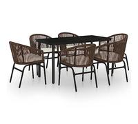Eleganz Gruppo da giardino in acciaio verniciato a polvere e vetro - Durevole e resistente alle intemperie - perfetto per terrazza e giardino - soluzione di design moderna per la vostra oasi