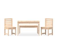 Eleganz Gruppo da giardino in legno di pino massiccio (non trattato), durevole e naturale per terrazza e giardino, perfetto per famiglie e amanti della natura