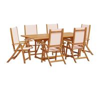 Eleganz Gruppo da giardino in legno massiccio di acacia, trattato con olio, durevole e facile da pulire, perfetto per terrazza e giardino, design moderno per serate accoglienti