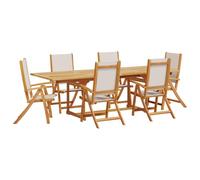 Eleganz Gruppo da giardino in legno massiccio di acacia, trattato con olio, durevole e facile da pulire, perfetto per terrazza e giardino, design moderno per serate accoglienti