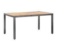 Eleganz Gruppo da giardino in rattan PE e legno massiccio di acacia, acciaio verniciato a polvere, resistente alle intemperie e durevole per terrazza e giardino