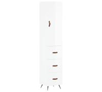 Eleganz Highboard bianco lucido mobili soggiorno set 34,5 x 34 x 180 cm in legno - spazio moderno per il vostro soggiorno