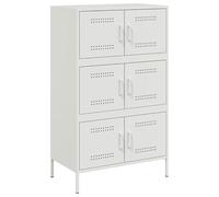 Eleganz Highboard bianco - Mobile moderno per soggiorno e camera da letto - telaio in acciaio & spazio 68 x 39 x 113 cm - ideale per piccoli spazi e amanti del minimalismo