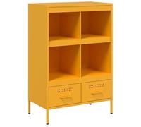 Eleganz Highboard giallo senape 68 x 39 x 101,5 cm - Mobili moderni in acciaio per piccoli spazi - Robusto scaffale con spazio di archiviazione