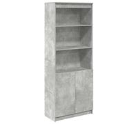 Eleganz Highboard grigio cemento, 70 x 35 x 180 cm, set di mobili da soggiorno in materiale di legno, salvaspazio ed elegante, design moderno per piccoli spazi