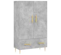 Eleganz Highboard grigio cemento | Set di mobili da soggiorno in legno | Elegante e salvaspazio scaffale per soggiorno moderno | 69,5 x 31 x 115 cm