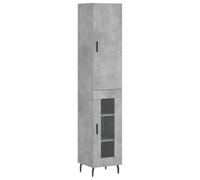 Eleganz Highboard grigio cemento, set di mobili da soggiorno in legno | moderno e salvaspazio (34,5 x 34 x 180 cm) | ideale per piccoli spazi | elegante