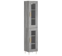 Eleganz Highboard grigio Sonoma 34,5 x 34 x 180 cm - Moderno armadio da soggiorno in materiale di legno, salvaspazio ed elegante per piccoli spazi