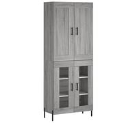 Eleganz Highboard grigio Sonoma 69,5 x 34 x 180 cm - Mobili moderni per soggiorno in materiale di legno, salvaspazio ed elegante per piccoli spazi