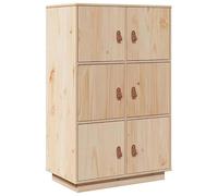 Eleganz Highboard in legno massello di pino 67 x 40 x 108,5 cm, set di mobili da soggiorno per una conservazione elegante, durevole e naturale, ideale per piccoli spazi