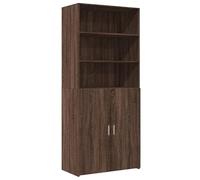 Eleganz Highboard marrone effetto rovere, 80 x 42,5 x 185 cm, set di mobili da soggiorno in legno | soluzione di stoccaggio per piccoli spazi | design moderno per una casa elegante
