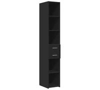 Eleganz Highboard nero | Set di mobili da soggiorno in legno | 30 x 42,5 x 185 cm | Eleganti mobili per soggiorno moderno