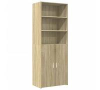 Eleganz Highboard Sonoma Rovere 70 x 42,5 x 185 cm | Set di mobili da soggiorno in legno | Elegante e salvaspazio scaffale per piccoli spazi | Soluzione moderna