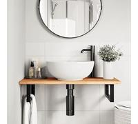 Eleganz Lavabo in legno massiccio di acacia, trattato con olio, 60 x 40 x 2 cm, durevole e facile da pulire, per bagni moderni, look naturale per un ambiente elegante