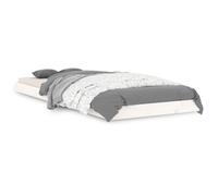 Eleganz Lettino in legno massello bianco, 75 x 190 cm, in legno di pino sostenibile, stabile e durevole per un sonno riposante