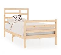 Eleganz Lettino in legno massiccio 90 x 190 cm in pino - Lettino per bambini durevole o letto per ragazzi con doghe stabili - Design naturale per un sonno sicuro