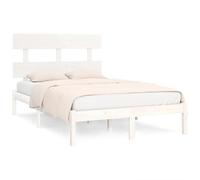 Eleganz Lettino in legno massiccio, bianco, 120 x 190 cm, in legno massiccio al 100%, durevole e stabile per un sonno riposante