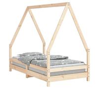 Eleganz Lettino per bambini 80 x 160 cm in legno massello di pino - Culla durevole per un sonno sicuro | Design naturale per la cameretta dei bambini | Eco-Friendly & Struttura robusta