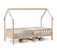 Eleganz Lettino per bambini 90 x 200 cm in legno massello di pino | Culla durevole e naturale | Sistema di sonno sicuro e stabile per la cameretta dei bambini | Design ecologico per un sonno sano