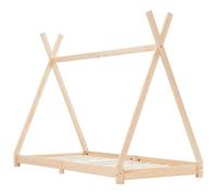 Eleganz Lettino per bambini in legno massello di pino 80 x 160 cm, robusto lettino in legno di pino massiccio e doghe in compensato, ideale per un sonno sano e sicuro