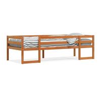 Eleganz Lettino per bambini in legno massello di pino 80 x 200 cm - Culla naturale e durevole per un sonno sicuro | Marrone cera e privo di sostanze nocive | Ideale per la cameretta dei bambini