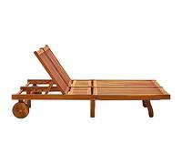 Eleganz Lettino prendisole per 2 persone, in legno massiccio di acacia, trattato con olio, per terrazza e giardino, durevole e facile da pulire