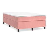 Eleganz Letto a molle 120 x 200 cm con materasso - Rivestimento in velluto rosa | Sistema di sonno di lusso per camera da letto | Comodo e durevole | Maggiore libertà sulla schiena