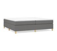 Eleganz Letto a molle 200 x 200 cm con materasso, grigio scuro, lussuoso letto in tessuto per camera da letto, durevole e confortevole, comfort premium per un sonno riposante