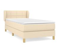 Eleganz Letto a molle con materasso, 100 x 200 cm, comodo letto in tessuto per camera da letto, comfort e funzione di supporto, ideale per piccoli spazi
