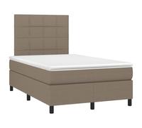 Eleganz Letto a molle con materasso 120 x 190 cm, tessuto tortora, comodo sistema di sonno per notti rilassanti, perfetto per camera da letto e camera degli ospiti