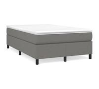 Eleganz Letto a molle con materasso, 120 x 200 cm, grigio scuro, moderno letto in tessuto per camera da letto, durevole e confortevole, ideale per piccoli spazi