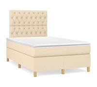 Eleganz Letto a molle con materasso, 120 x 200 cm, rivestimento in tessuto di lusso per camera da letto e zona ospite, comodo e durevole per un sonno riposante