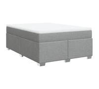 Eleganz Letto a molle con materasso, 140 x 200 cm, tessuto grigio chiaro, comodo sistema di sonno per notti rilassanti, ideale per camera da letto e camera degli ospiti