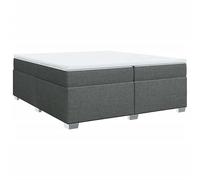 Eleganz Letto a molle con materasso 200 x 200 cm grigio scuro tessuto - Letto matrimoniale di lusso per camera da letto, comfort e stabilità per un sonno riposante