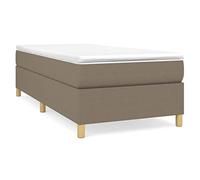 Eleganz Letto a molle con materasso 90 x 200 cm in tessuto tortora - Comodo set da letto per camera da letto, durevole e confortevole con comfort premium