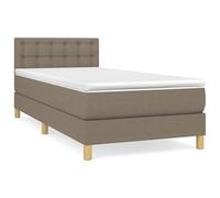 Eleganz Letto a molle con materasso 90 x 200 cm in tessuto tortora - Sistema di sonno di lusso per un migliore comfort durante il sonno, ideale per camera da letto