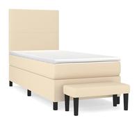 Eleganz Letto a molle con materasso 90 x 200 cm - Rivestimento in tessuto premium per camera da letto e ospite | Comfort e stabilità per un sonno riposante