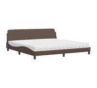 Eleganz Letto con materasso "Dover", 200 x 200 cm, in similpelle, moderno letto matrimoniale con effetto similpelle di alta qualità, durevole e facile da pulire