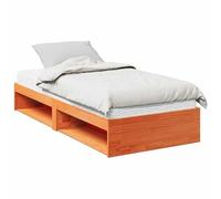 Eleganz Letto giornaliero con materasso, 100 x 200 cm, in legno massello di pino, letto di alta qualità per camera degli ospiti e cameretta dei bambini, effetto cera naturale e durata