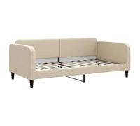 Eleganz Letto giornaliero crema, 100 x 200 cm, comodo letto per soggiorno e camera degli ospiti, rivestimento in tessuto di alta qualità, supporto ottimale per il sonno per ospiti e sonno corto