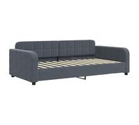 Eleganz Letto giornaliero, grigio scuro, 100 x 200 cm, in velluto, moderno, per soggiorno e camera degli ospiti, durevole e confortevole, soluzione salvaspazio per piccoli spazi