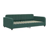 Eleganz Letto giornaliero verde scuro 90 x 200 cm velluto - Moderno divano letto per soggiorno e camera degli ospiti, salvaspazio e comodo, ideale per piccoli spazi