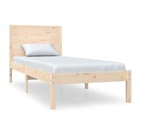 Eleganz Letto in legno di pino massiccio, 100 x 200 cm, naturale e durevole, per camera da letto, senza materasso, costruzione solida per un sonno riposante