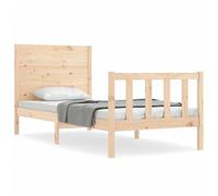 Eleganz Letto in legno di pino massiccio, 100 x 200 cm, senza materasso, struttura durevole per camera da letto, naturale ed elegante, ideale per piccoli spazi