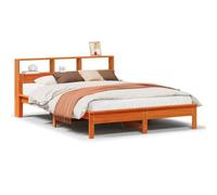 Eleganz Letto in legno di pino massiccio, 140 x 200 cm, marrone cera, stabile e durevole, per camera da letto, ecologico e privo di sostanze nocive, struttura solida per un sonno riposante
