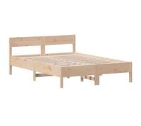 Eleganz Letto in legno di pino massiccio, 150 x 200 cm, struttura robusta senza materasso, per camera da letto, design naturale e durata, ideale per appartamenti moderni