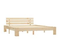 Eleganz Letto in legno di pino massiccio, 180 x 200 cm, in legno di pino naturale, per camera da letto, struttura durevole e stabile con lavorazione di alta qualità, perfetto per un sonno riposante